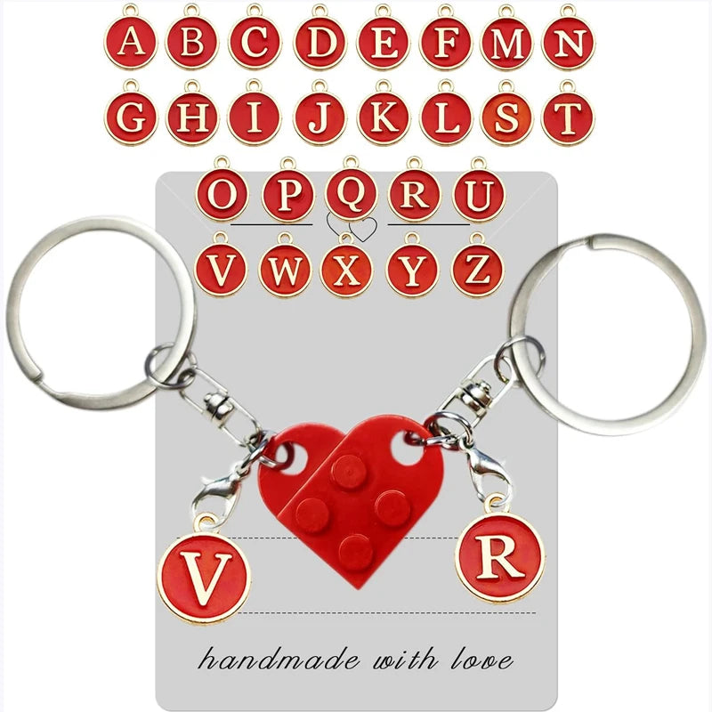 Brick Matching Heart Keychain
