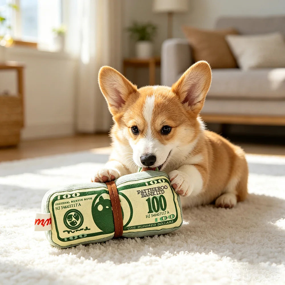 $100 Bill Pet Toy