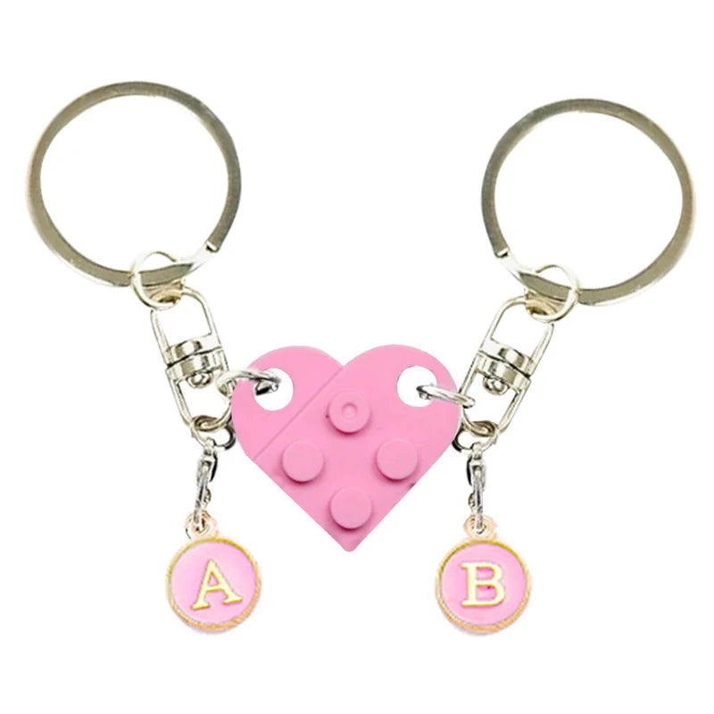 Brick Matching Heart Keychain
