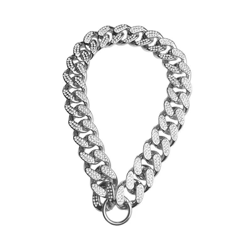 Silver and Gold Dog Collar Chain