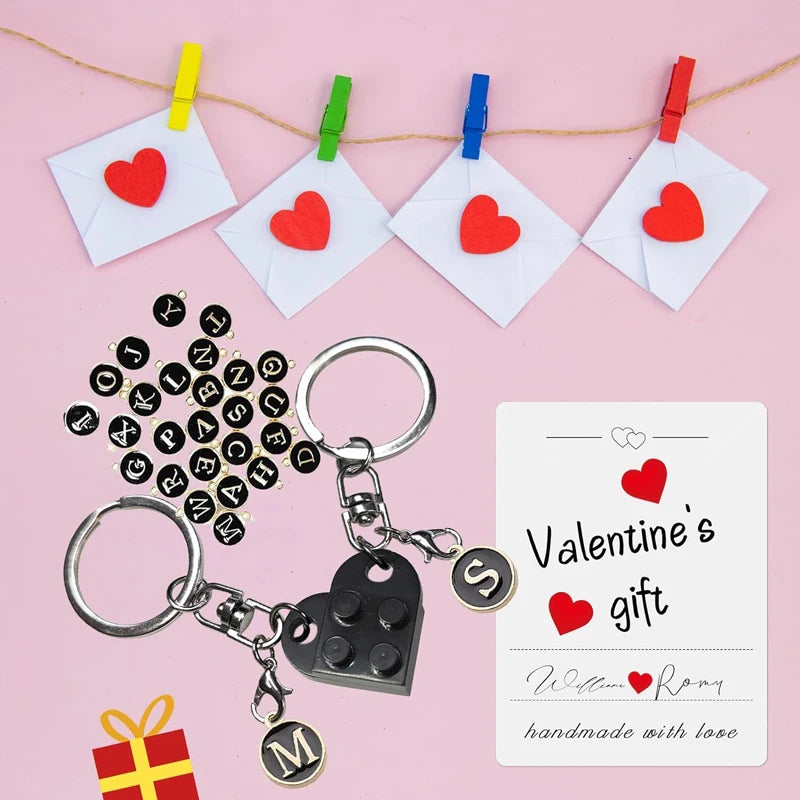 Brick Matching Heart Keychain