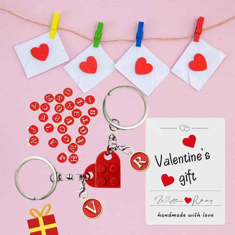 Brick Matching Heart Keychain